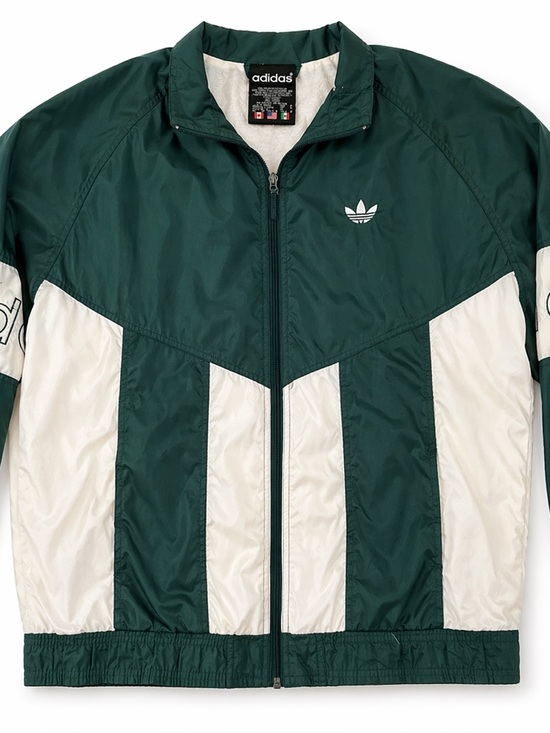 adidas Other - Vintage Adidas Windbreaker Jacket Green White Trefoil Full Zip Size M